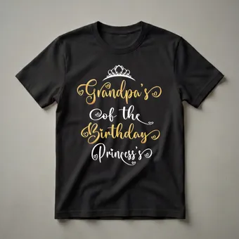 Grandpa of the Birthday Princess Graphic T-Shirt