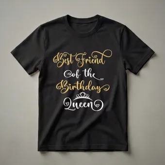 Best Friend Of The Birthday Queen Graphic T-Shirt for Parties