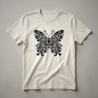 Vintage Monarch Butterfly and Floral Graphic T-Shirt for Nature Lovers