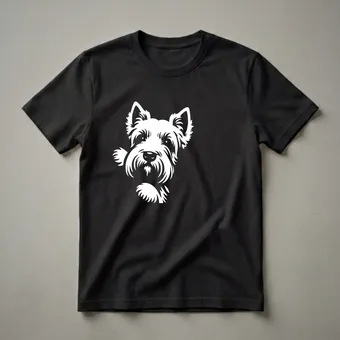 Scottish Terrier Peeking Graphic T-Shirt for Dog Lovers