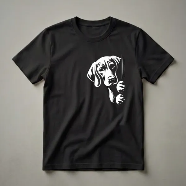 Vizsla Dog Peeking Graphic T-Shirt for Dog Lovers