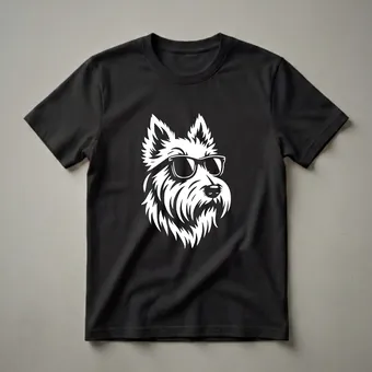 Scottish Terrier with Sunglasses Graphic T-Shirt for Dog Lovers