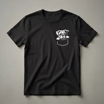 Bullmastiff Peeking Dog Graphic T-Shirt for Dog Lovers