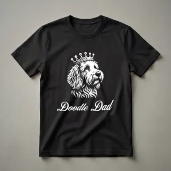 Goldendoodle Dad Crown Graphic T-Shirt for Dog Lovers