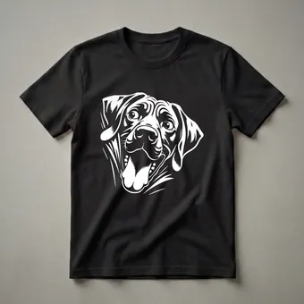 Funny Rhodesian Ridgeback Dog Face Graphic T-Shirt for Dog Lovers