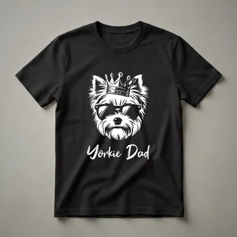 Cool Yorkshire Terrier Dog Dad Graphic T-Shirt for Dog Lovers