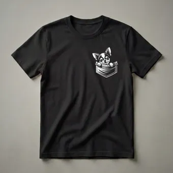 Cute Peeking Chihuahua Dog Graphic T-Shirt for Dog Lovers