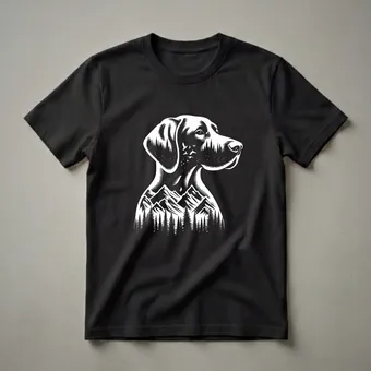 German Shorthaired Pointer Mountain Graphic T-Shirt for Dog Lovers