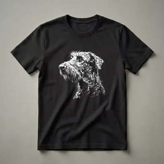 Irish Wolfhound Peeking Profile Graphic T-Shirt for Dog Lovers