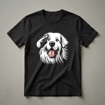 Great Pyrenees Saluting Graphic T-Shirt for Dog Lovers