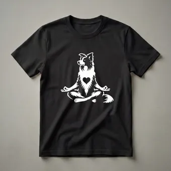 Border Collie Yoga Pose Graphic T-Shirt for Dog Lovers