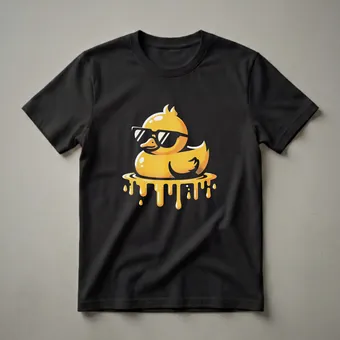 Cool Baby Duck with Sunglasses Graphic T-Shirt for Duck Lovers