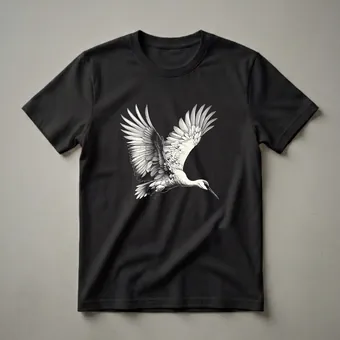 Sandhill Crane Bird Art Graphic T-Shirt for Birdwatchers