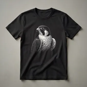 Vintage Peregrine Falcon Bird Graphic T-Shirt for Wildlife Enthusiasts