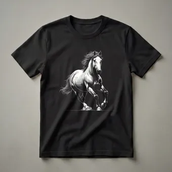 Running Horse Graphic T-Shirt for Endurance Athletes and Horse Lovers