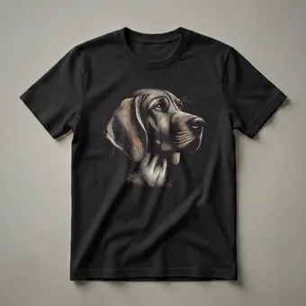 Redbone Coonhound Vintage Portrait Graphic T-Shirt for Dog Lovers
