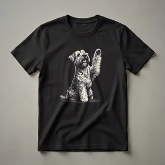 Soft Coated Wheaten Terrier High Five Graphic T-Shirt for Dog Lovers