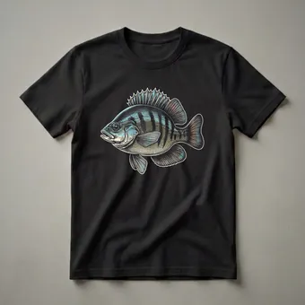 Bluegill Fish Vintage Style Graphic T-Shirt for Anglers