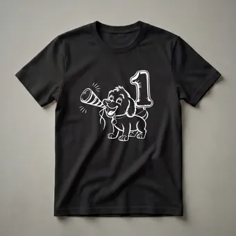 Cute Puppy With Balloon 1st Birthday Graphic T-Shirt for Toddlers