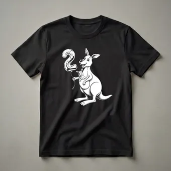 Cute Kangaroo With Balloon 2nd Birthday T-Shirt for Toddlers