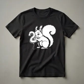 Cute Squirrel With Balloon 2nd Birthday Graphic T-Shirt for Toddlers