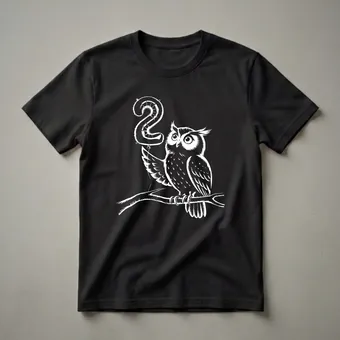 Cute Owl With Balloon 2nd Birthday Graphic T-Shirt for Toddlers