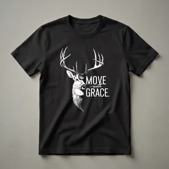 Majestic Deer Graphic T-Shirt for Wildlife Enthusiasts