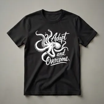 Octopus Adapt and Overcome Graphic T-Shirt for Ocean Lovers