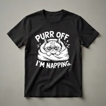 Grumpy Cat 'Purr Off, I'm Napping' Graphic T-Shirt for Cat Lovers
