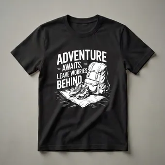 Adventure Awaits Graphic T-Shirt for Hikers and Campers