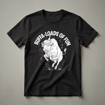 Buffalo-Loads of Fun Birthday Party Graphic T-Shirt