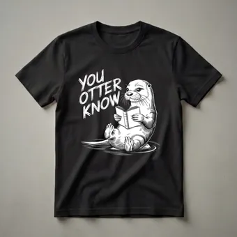 You Otter Know Funny Otter Reading Book Graphic T-Shirt