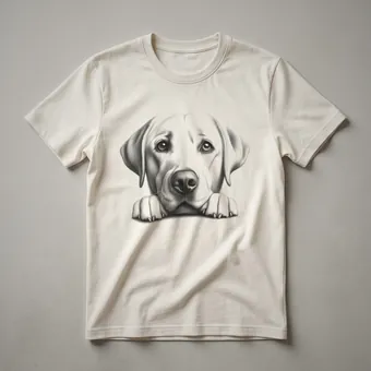 Floral Labrador Retriever Head Graphic T-Shirt for Dog Owners