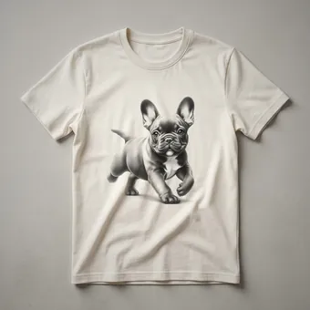 French Bulldog Running Graphic T-Shirt for Dog Lovers and Runners