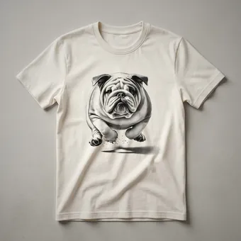 Bulldog Running Graphic T-Shirt for Dog Lovers and Runners