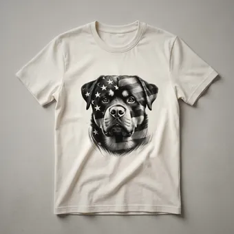 Rottweiler American Flag Sunglasses 4th of July Graphic T-Shirt