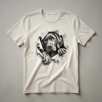 German Shorthaired Pointer Peeking Dog Graphic T-Shirt for GSP Lovers