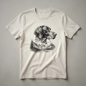 German Shorthaired Pointer Dog Nature Graphic T-Shirt for GSP Owners