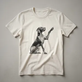 German Shorthaired Pointer Raising Paw Graphic T-Shirt for Dog Lovers