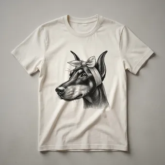 Doberman Pinscher Mom Dobie Mama Graphic T-Shirt for Women