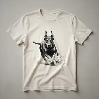 Doberman Pinscher Running Graphic T-Shirt for Dog Lovers