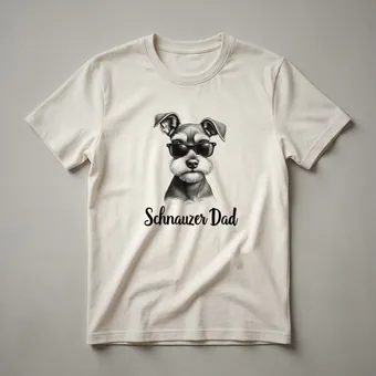 Miniature Schnauzer Dad Graphic T-Shirt for Dog Lovers