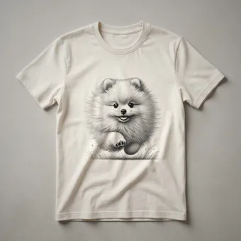 Pomeranian Dog Running Graphic T-Shirt for Runners and Dog Lovers