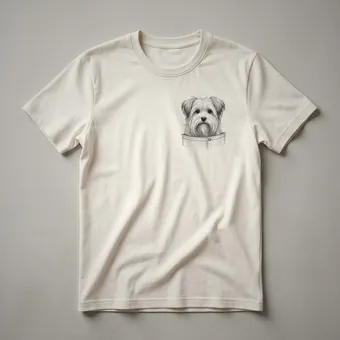 Cute Havanese Peeking Dog Graphic T-Shirt for Dog Lovers