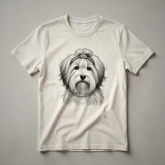 Havanese Dog Mom Floral Graphic T-Shirt for Women