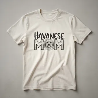 Havanese Mom Graphic T-Shirt for Dog Lovers