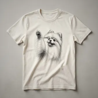 Pomeranian Dog Mom Floral Graphic T-Shirt for Dog Owners