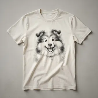 Cute Shetland Sheepdog Puppy Peeking Graphic T-Shirt for Dog Lovers