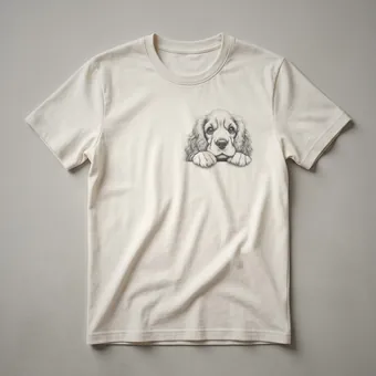 Cute Cocker Spaniel Floral Graphic T-Shirt for Dog Lovers