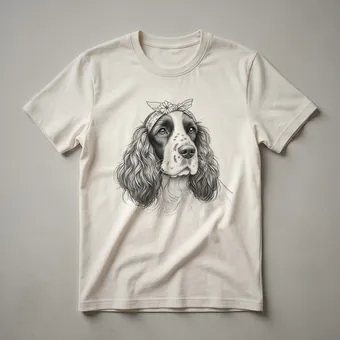 English Springer Spaniel Vintage Dog Graphic T-Shirt for Women